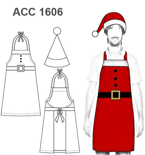 MOLDE DELANTAL COCINA NAVIDAD 1606