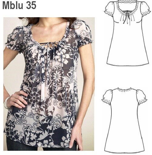 MOLDE BLUSA LARGA MUJER 0935