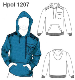 MOLDE POLERON CANGURO HOMBRE 1207