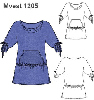 MOLDE VESTIDO CANGURO MUJER 1205