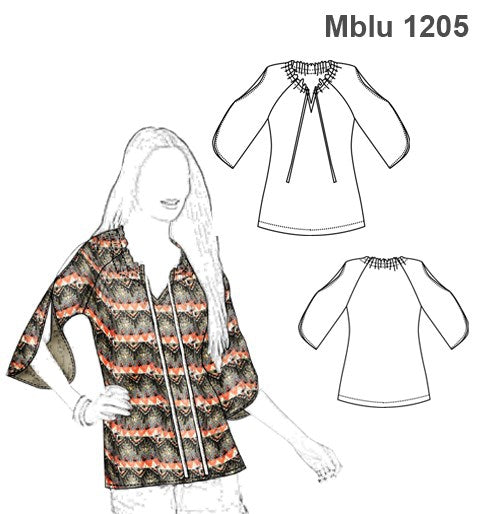 MOLDE BLUSA LARGA MUJER 1205
