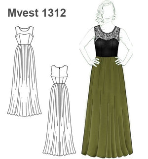 MOLDE VESTIDO FIESTA MUJER  1312