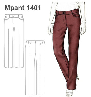 MOLDE PANTALON RECTO MUJER 1401