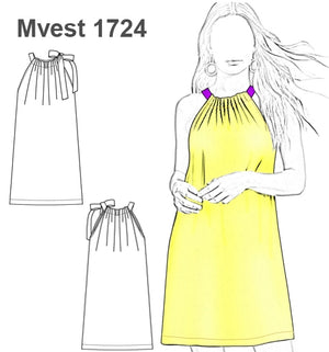 MOLDE VESTIDO TRAPECIO 1724