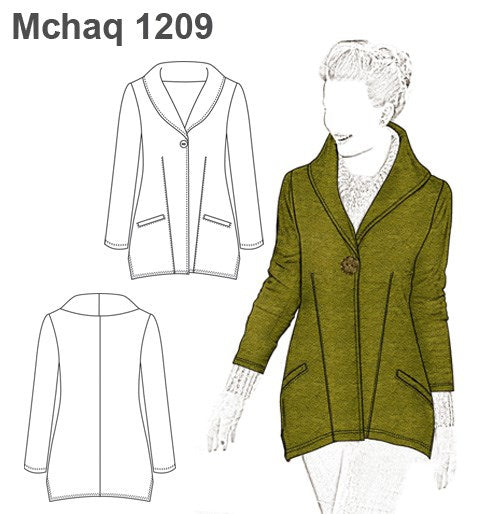 MOLDE CHAQUETA CUELLO SMOKING MUJER 1209