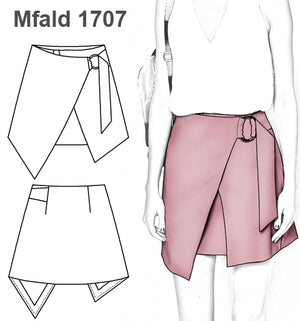 MOLDE FALDA ASIMETRICA MUJER 1707