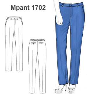 MOLDE PANTALON CLASICO MUJER 1702