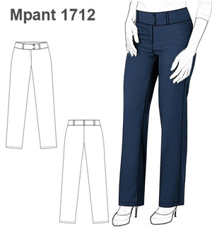 MOLDE PANTALON CLASICO MUJER 1712