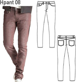 MOLDE PANTALON JEANS HOMBRE 0908