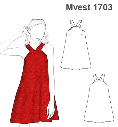 MOLDE VESTIDO TRAPECIO MUJER 1703