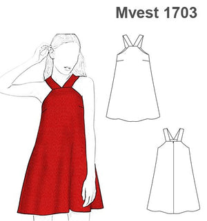 MOLDE VESTIDO TRAPECIO MUJER 1703