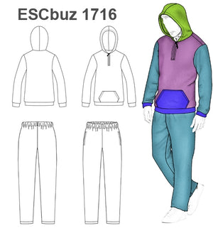 MOLDE SUDADERA / BUZO ESCOLAR 1716