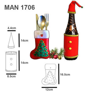 MOLDE ACCESORIOS DE MESA NAVIDAD 1706