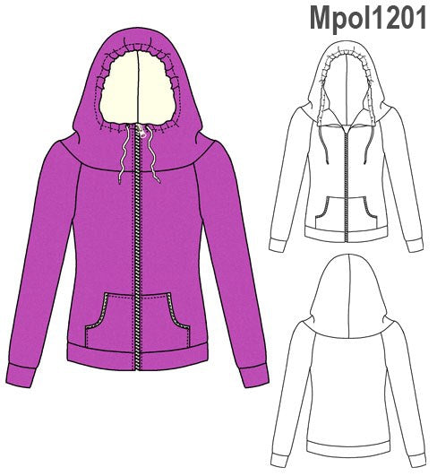 MOLDE POLERON CHAQUETA MUJER 1201