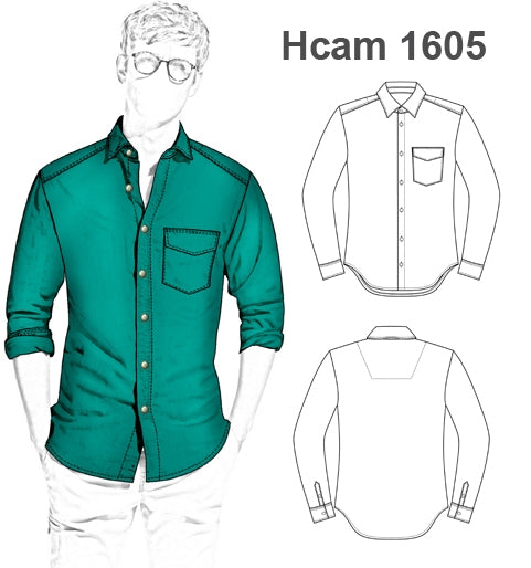 MOLDE CAMISA SLIM FIT HOMBRE 1605