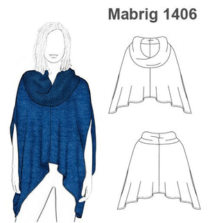 MOLDE ABRIGO CAPA PONCHO MUJER 1406