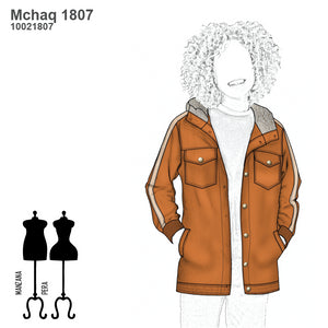 MOLDE CHAQUETA LARGA MUJER 1807