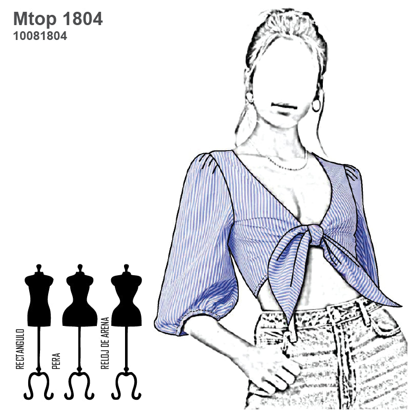 MOLDE TOP CON LAZO MUJER 1804