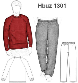 MOLDE SUDADERA / BUZO BASICO HOMBRE 1301