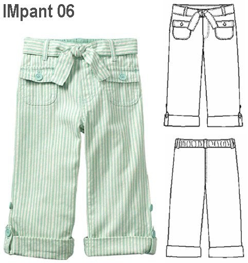 MOLDE PANTALON CAPRI NIÑA 0906