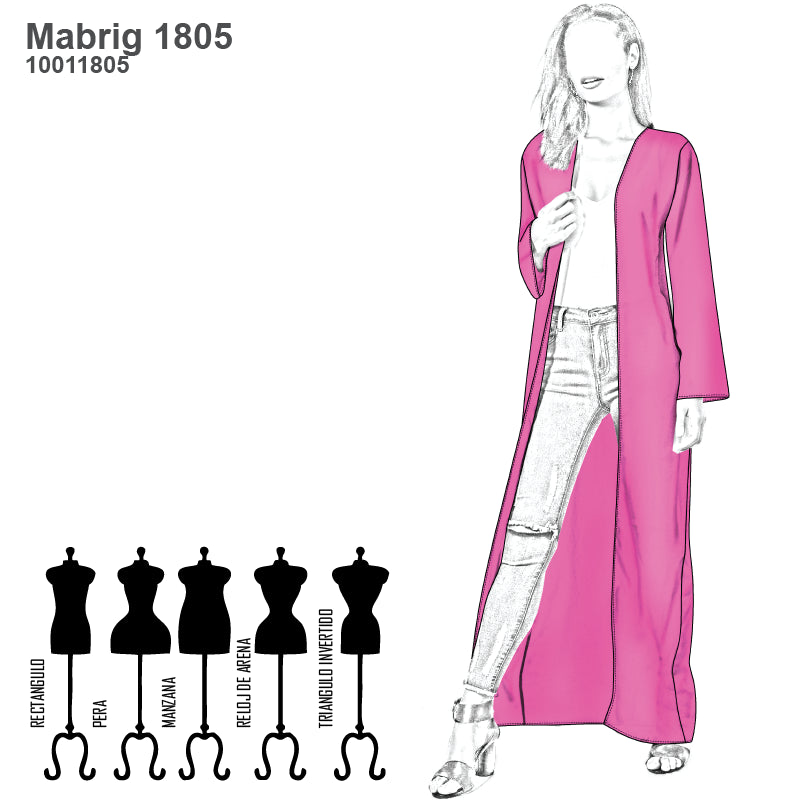 MOLDE ABRIGO KIMONO VERANO MUJER 1805