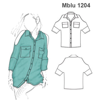 MOLDE BLUSA SIN HOMBROS MUJER 1204