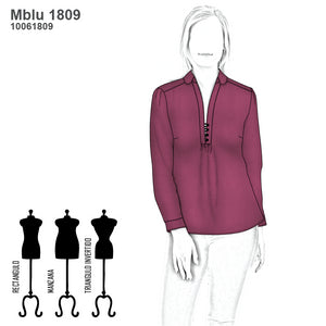 MOLDE BLUSA LARGA MUJER 1809