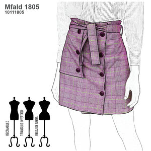 MOLDE FALDA CRUZADA MUJER 1805