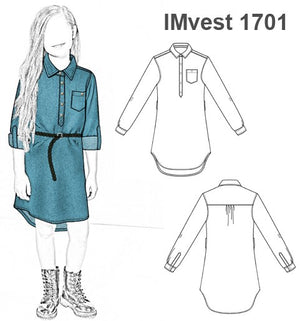 MOLDE VESTIDO VAQUERO NIÑA 1701