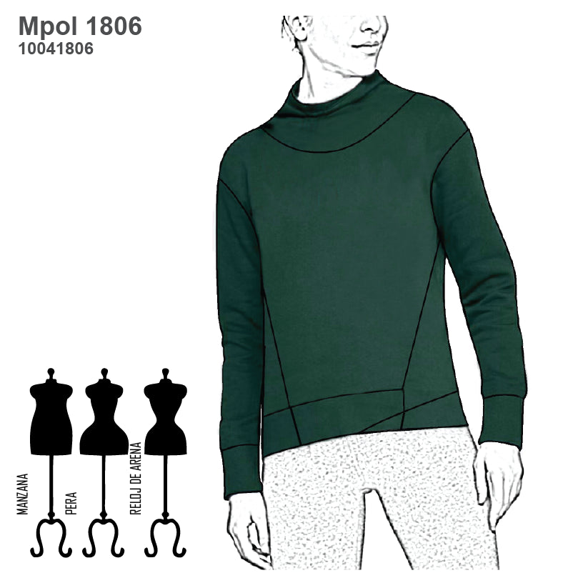 MOLDE POLERON CORTES MUJER 1806