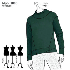 MOLDE POLERON CORTES MUJER 1806