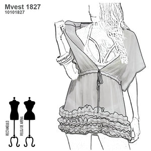 MOLDE VESTIDO PLAYA MUJER 1827