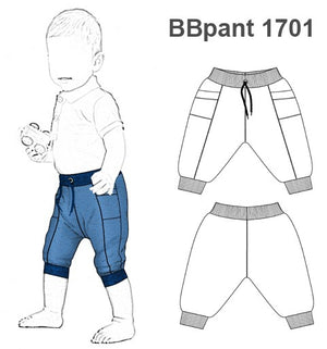 MOLDE PANTALON HAREM BEBE 1701