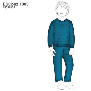 MOLDE SUDADERA / BUZO ESCOLAR BASICO 1805