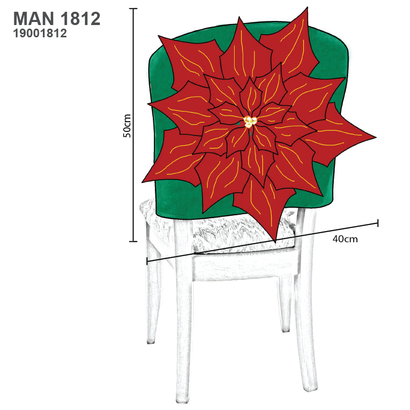 MOLDE FUNDA SILLA FLOR NAVIDAD MAN 1812