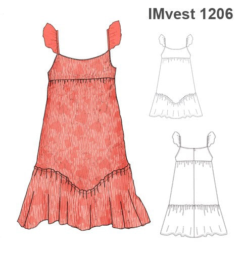 MOLDE VESTIDO SOLERA NIÑA 1206