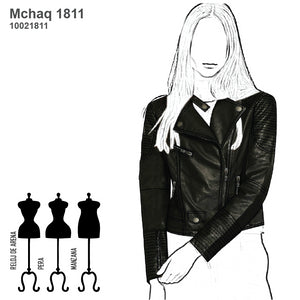 MOLDE CHAQUETA BIKER CUERO MUJER 1811