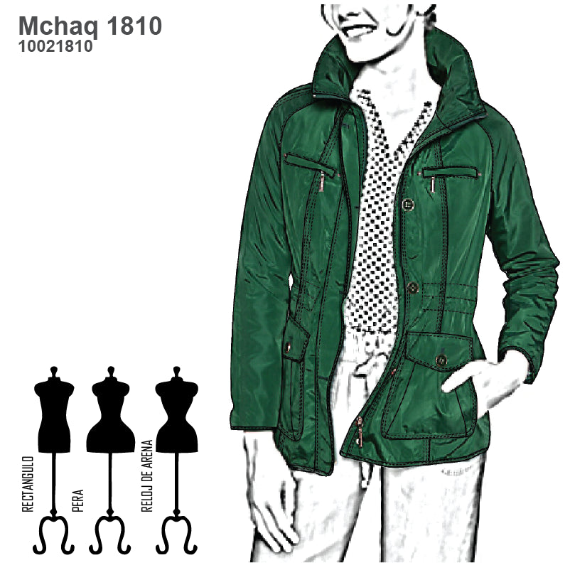 MOLDE CHAQUETA CASACA MUJER 1810