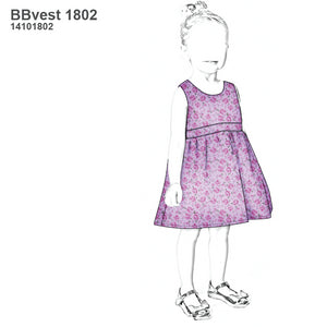 MOLDE VESTIDO EVASE BEBE 1802