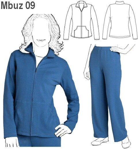 MOLDE SUDADERA / BUZO CLASICO MUJER 0909