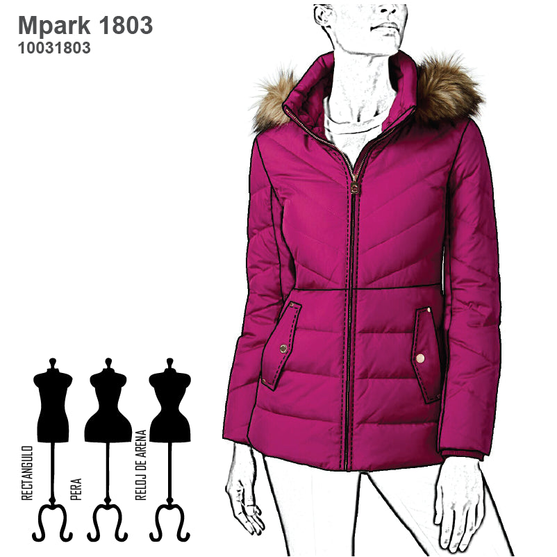MOLDE PARKA AJUSTADA MUJER 1803
