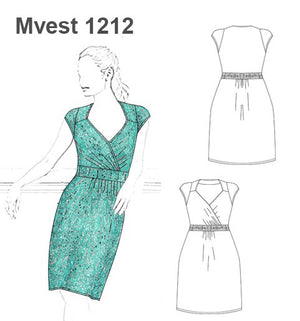 MOLDE VESTIDO CRUZADO MUJER 1212