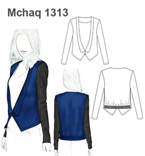 MOLDE CHAQUETA SMOKING MUJER 1313