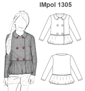 MOLDE POLERON PEPLUM NIÑA 1305