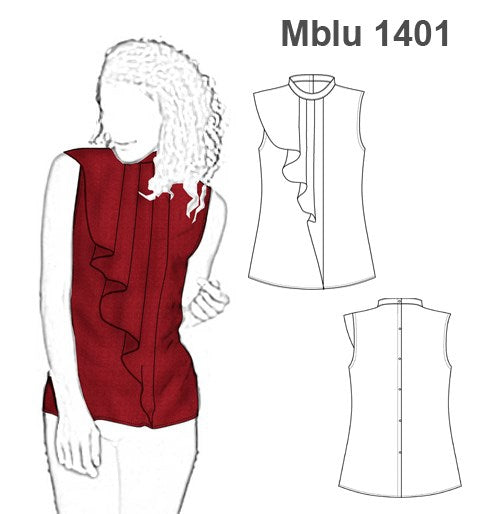 MOLDE BLUSA SIN MANGAS MUJER 1401