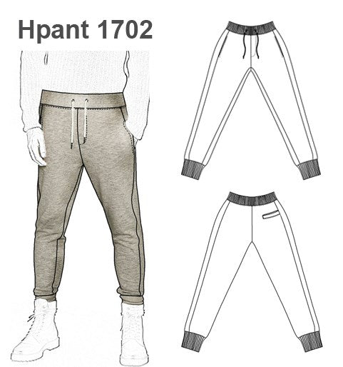 MOLDE PANTALON BUZO HOMBRE 1702