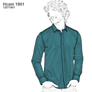 MOLDE CAMISA CUELLO ITALIANO HOMBRE 1901