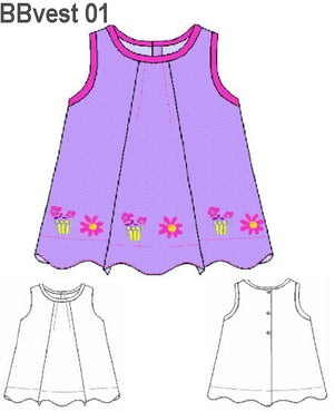 MOLDE VESTIDO SOLERA BEBE 0901