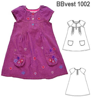 MOLDE VESTIDO JUMPER BEBE 1002