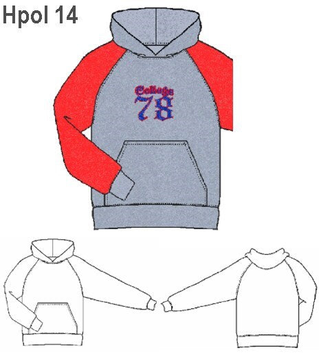 MOLDE POLERON CANGURO HOMBRE 0914